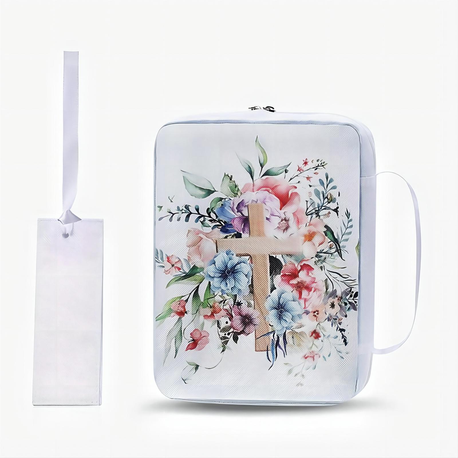 Edc Carry Bag - Bible Cover, Floral Bible Case With