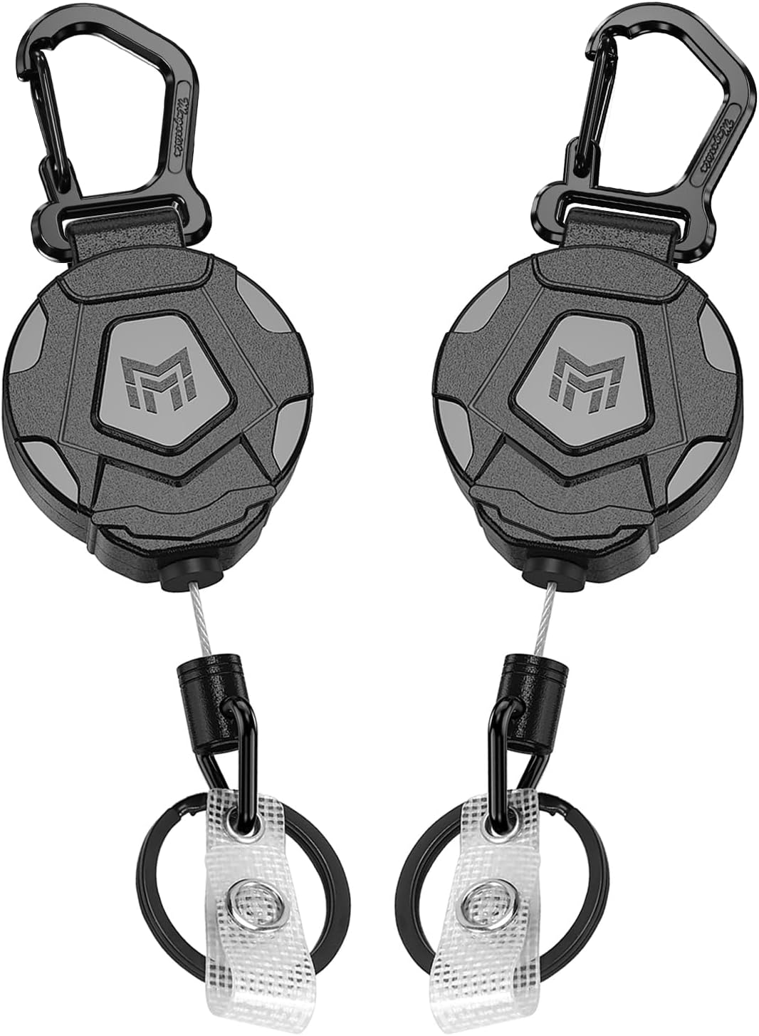 Carabiner Keychain - Retractable Keychain Heavy Duty Carabiner Badge