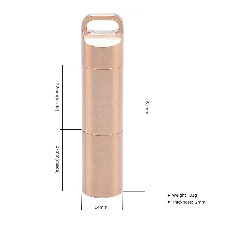 Waterproof Brass Airtight Wate – Pill Fob Capsule recenzja i cena