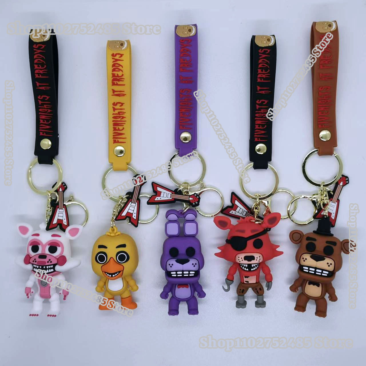 5pcs Cartoon Anime FNAF Figure – Carabiner Keychain recenzja i cena