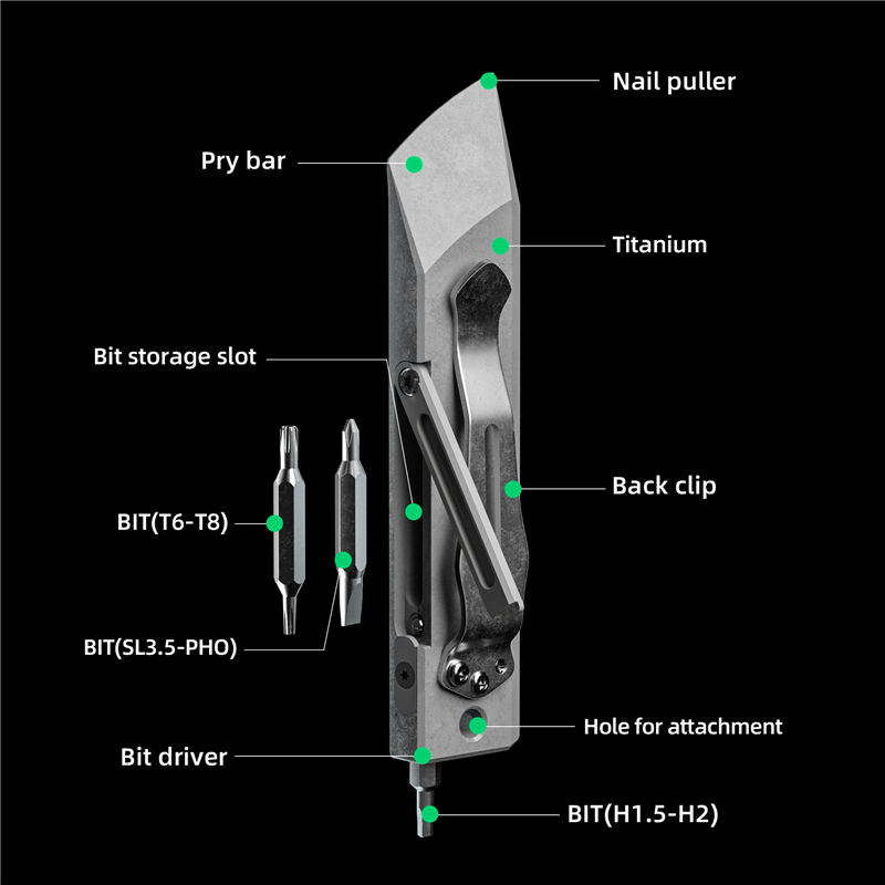 MecArmy RL4 EDC Pry Bar TC4 Ti – Multitool Credit Card recenzja i cena