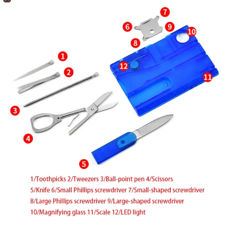 12 In 1 Pocket Credit Card Por – Multitool Credit Card recenzja i cena