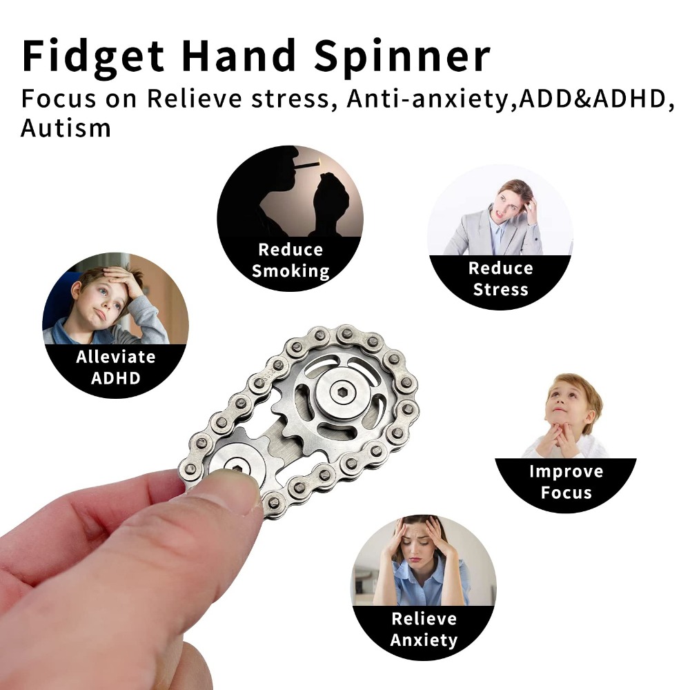 Metal Hand Spinner Chain Gear  – Fidget Spinner Bearing recenzja i cena