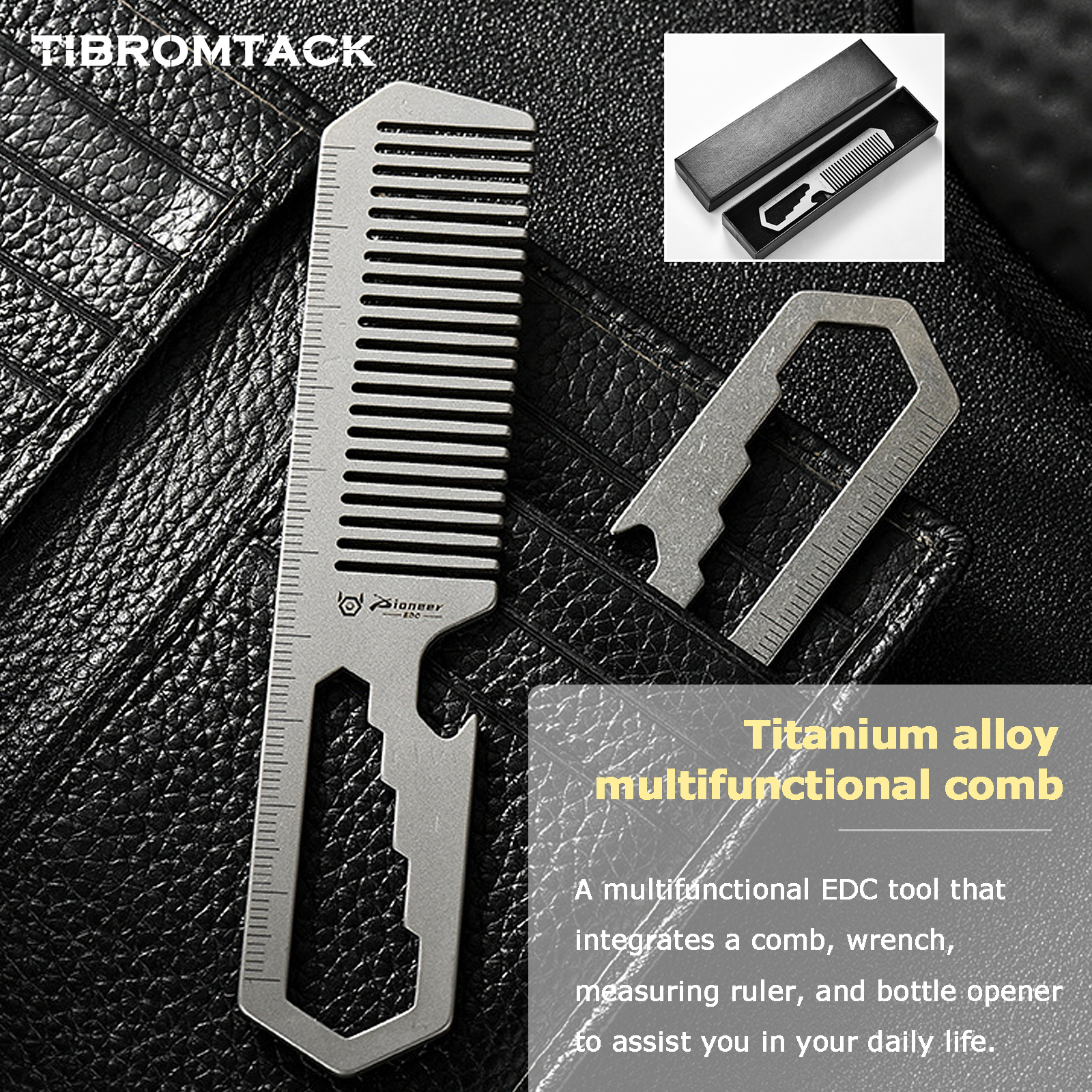 TIBROMTACK Titanium 4-in-1 EDC – Comb Pocket Titanium recenzja i cena