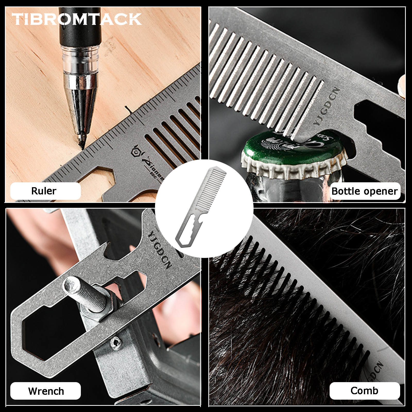 TIBROMTACK Titanium 4-in-1 EDC – Comb Pocket Titanium recenzja i cena