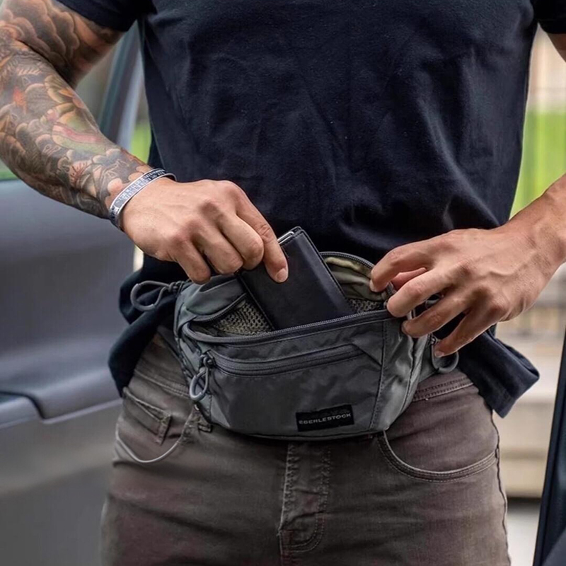 Mens Belt Bag with Adjustable  – Edc Carry Fanny Pack recenzja i cena