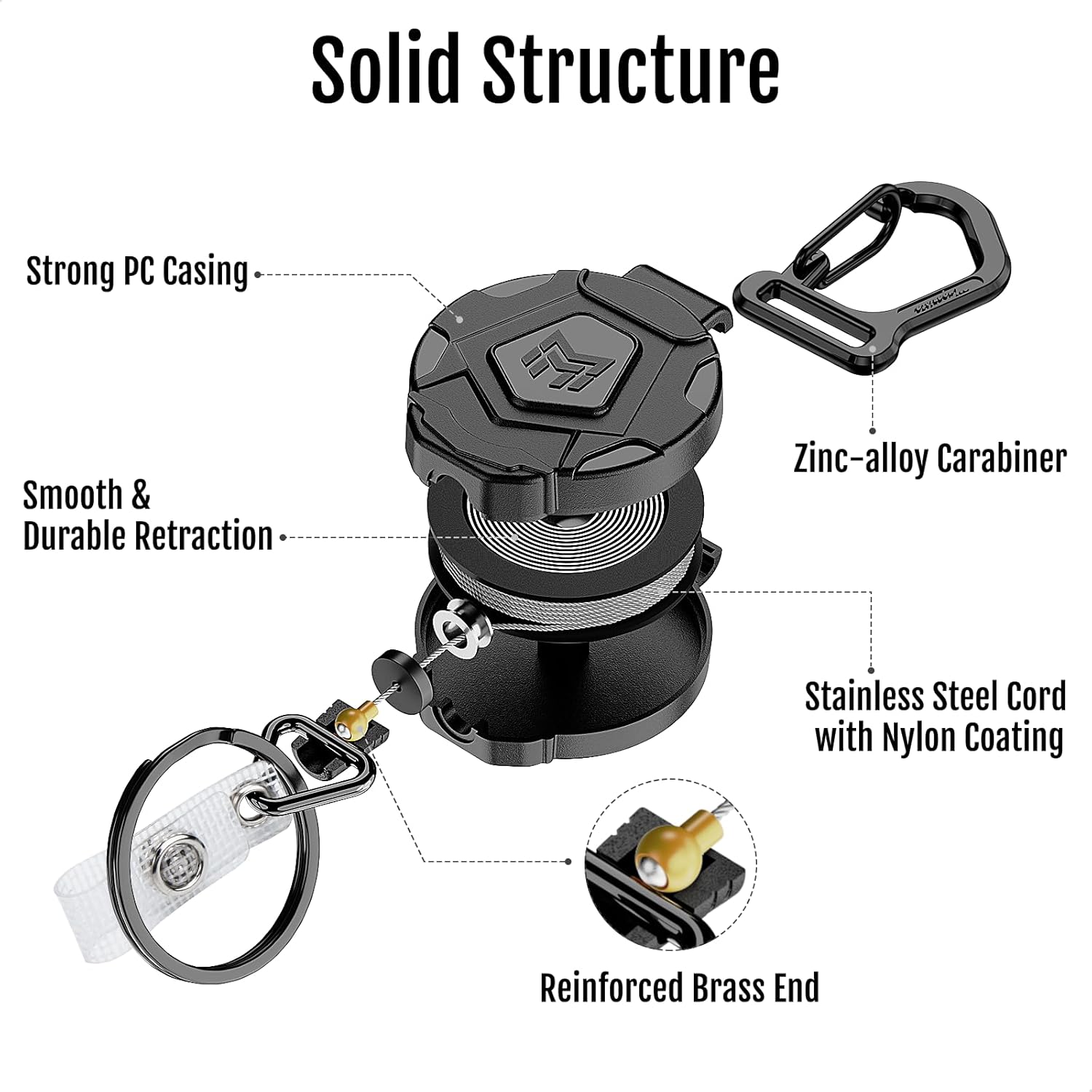 Retractable Keychain Heavy Dut – Carabiner Keychain recenzja i cena