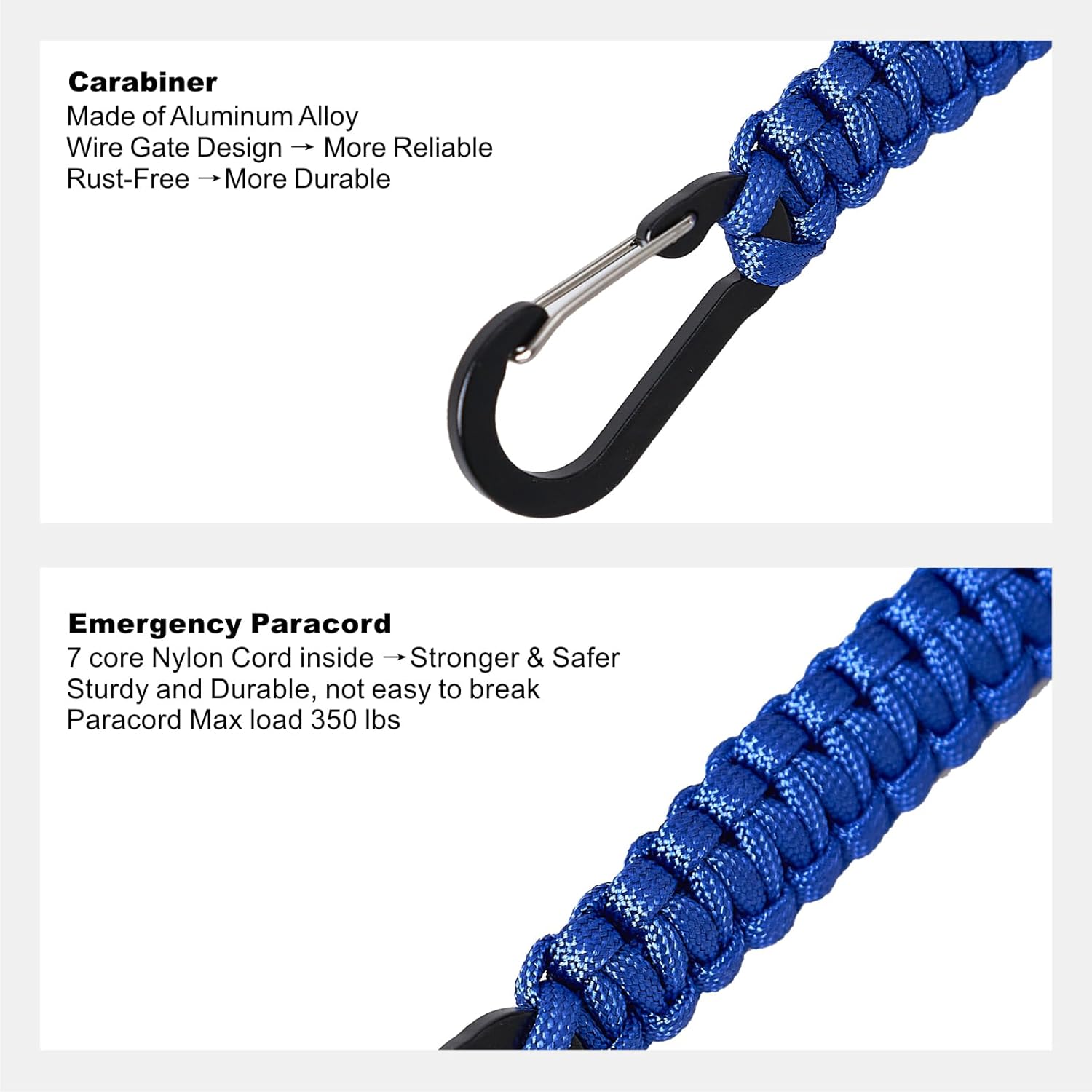 3-Pack Paracord Keychain Carab – Carabiner Keychain recenzja i cena