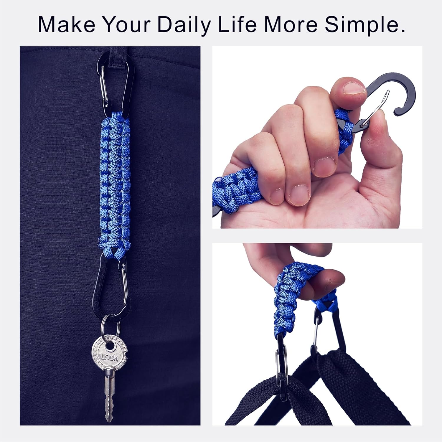3-Pack Paracord Keychain Carab – Carabiner Keychain recenzja i cena