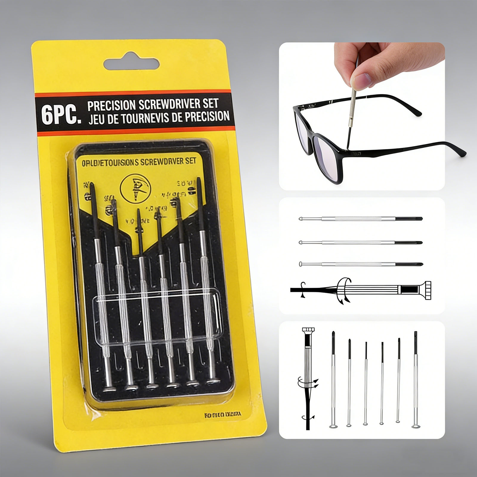 6pcs screwdriver set, eyewear  – Micro Screwdriver Kit recenzja i cena