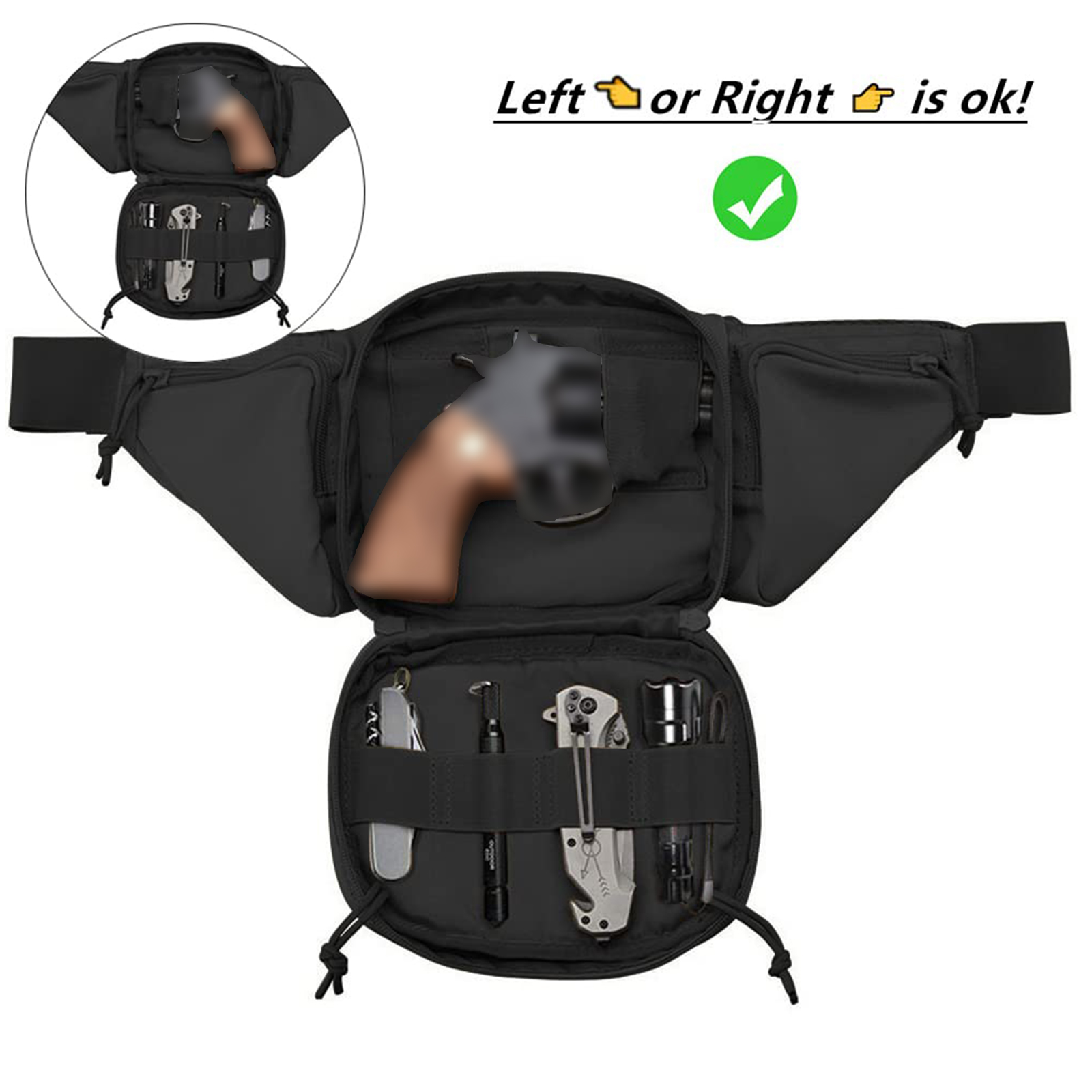 Tactical Fanny Pack Gun Holste – Edc Carry Fanny Pack recenzja i cena